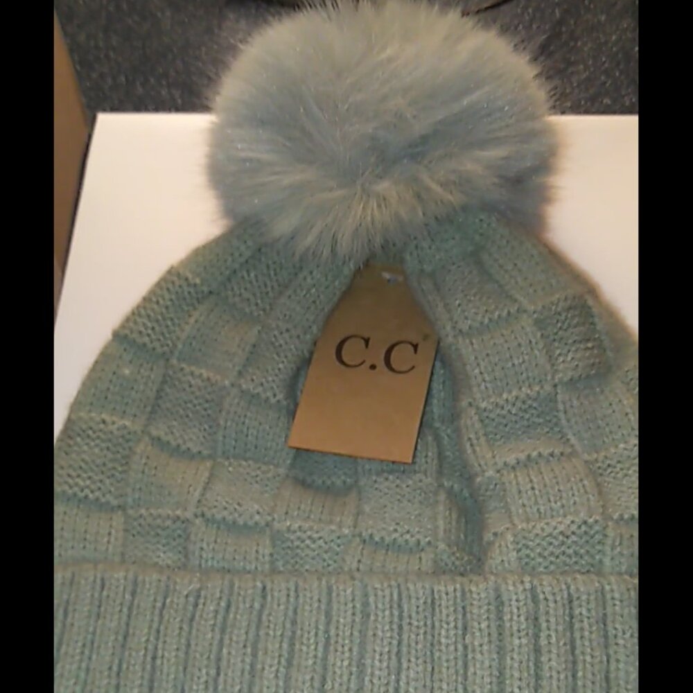 C.C Beanie Hat 43 Pom-Pom NWT Color/Sand gift wrapped